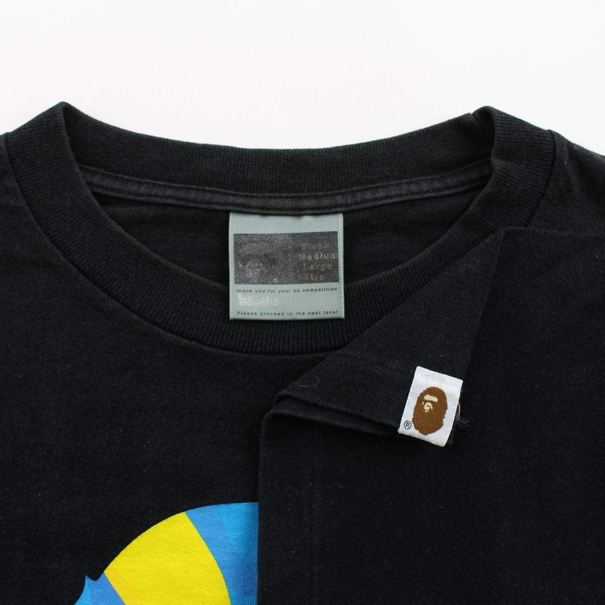 Bape Sweden Flag Big Ape Logo Tee Black - SaruGeneral