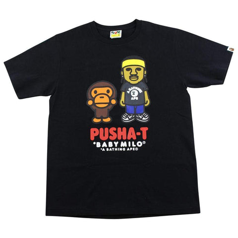 T-shirt Bape Pusha T Baby Milo noir