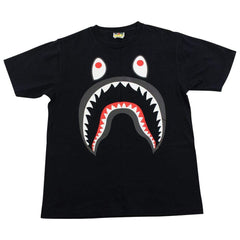 Bape Grey Shark Face Tee Black