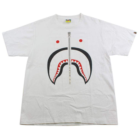 Bape Black Shark Face Tee White