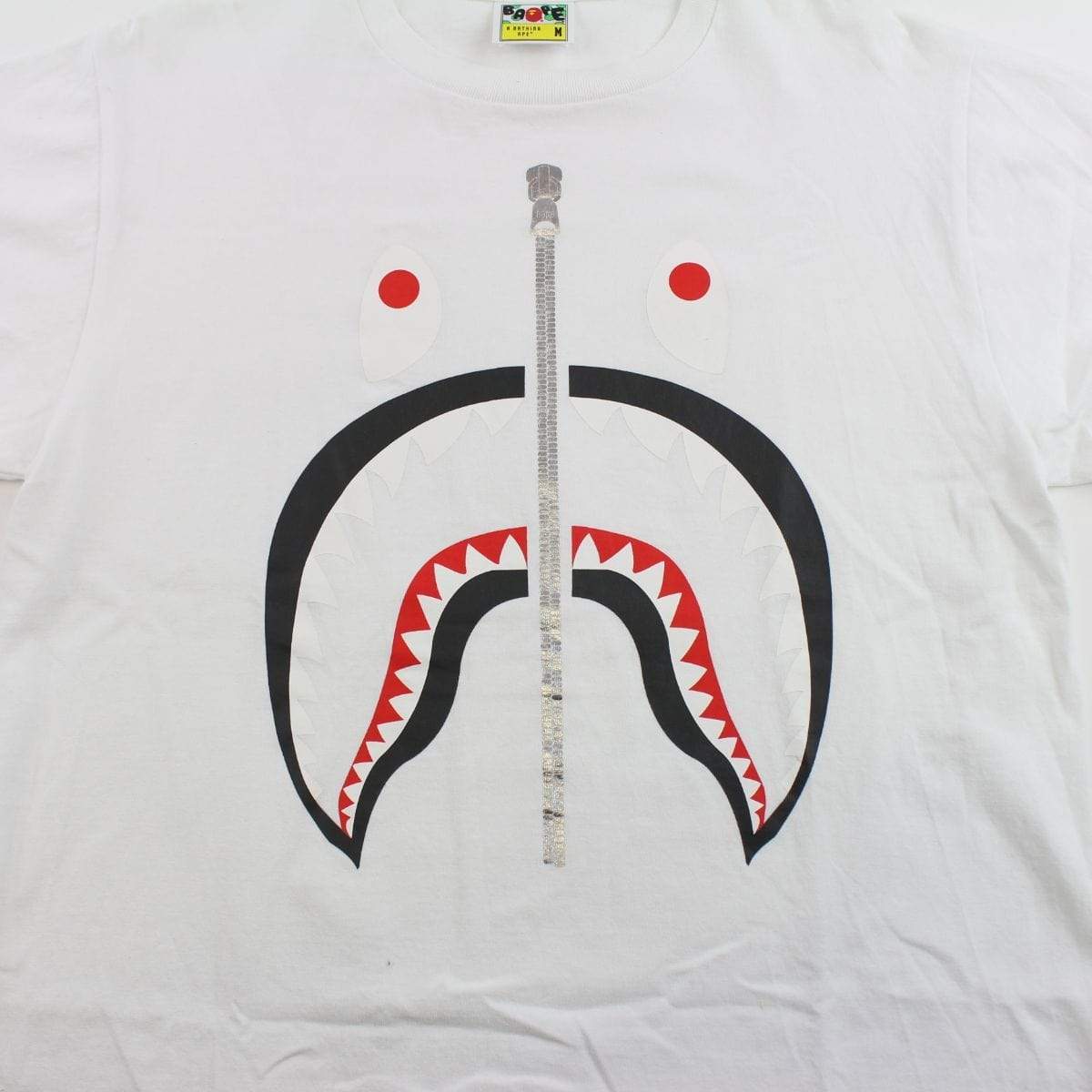 Bape Black Shark Face Tee White - SaruGeneral