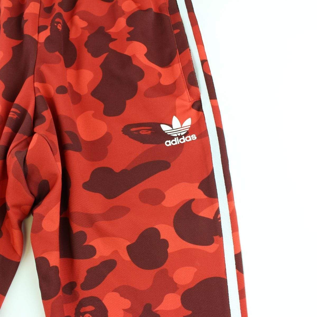 Bape Adidas Red Camo Track Pants - SaruGeneral