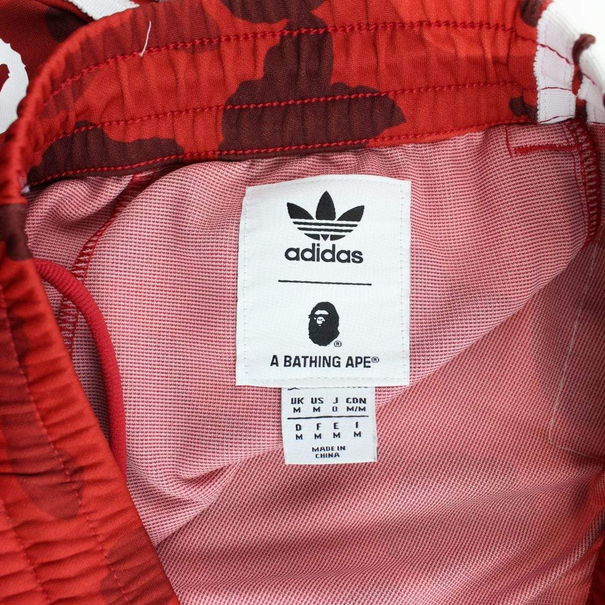 Bape Adidas Red Camo Track Pants - SaruGeneral