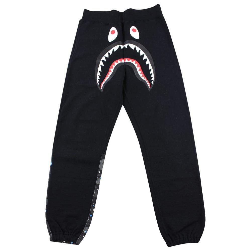 Bape Black space camo Shark Face Joggers Black - SaruGeneral