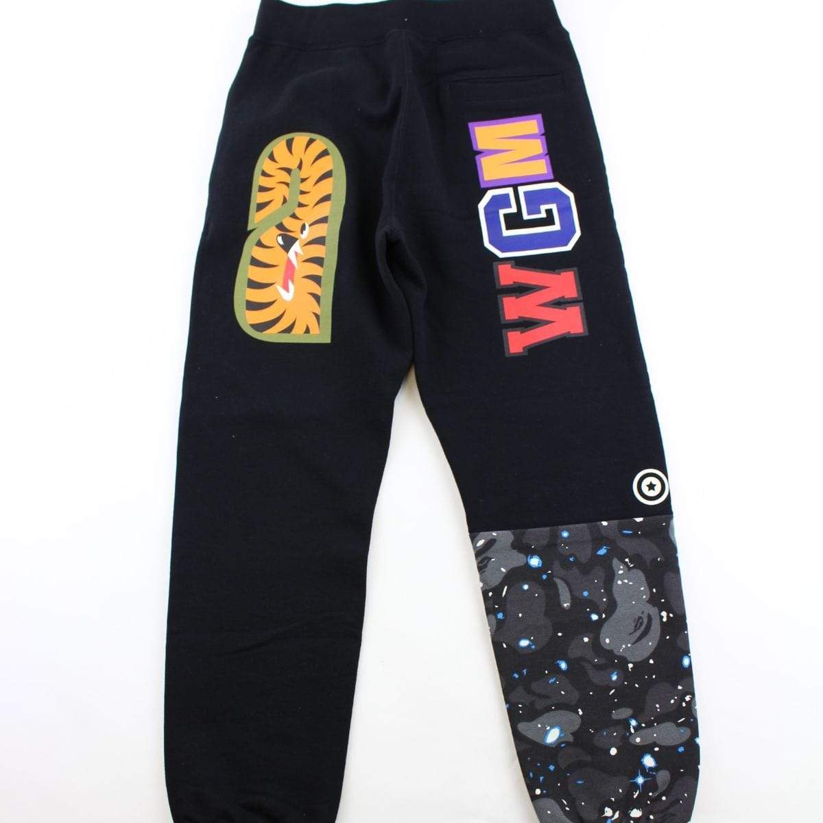 Bape Black space camo Shark Face Joggers Black - SaruGeneral