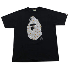 T-shirt Bape Milo à pois gris avec logo Big Ape noir