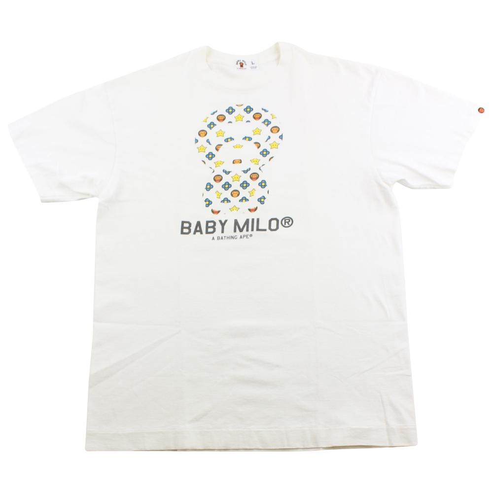 Bape Milo Star Monogram Milo Tee White - SaruGeneral