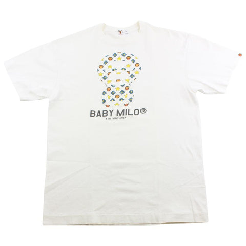 Bape Milo Star Monogram Milo Tee White