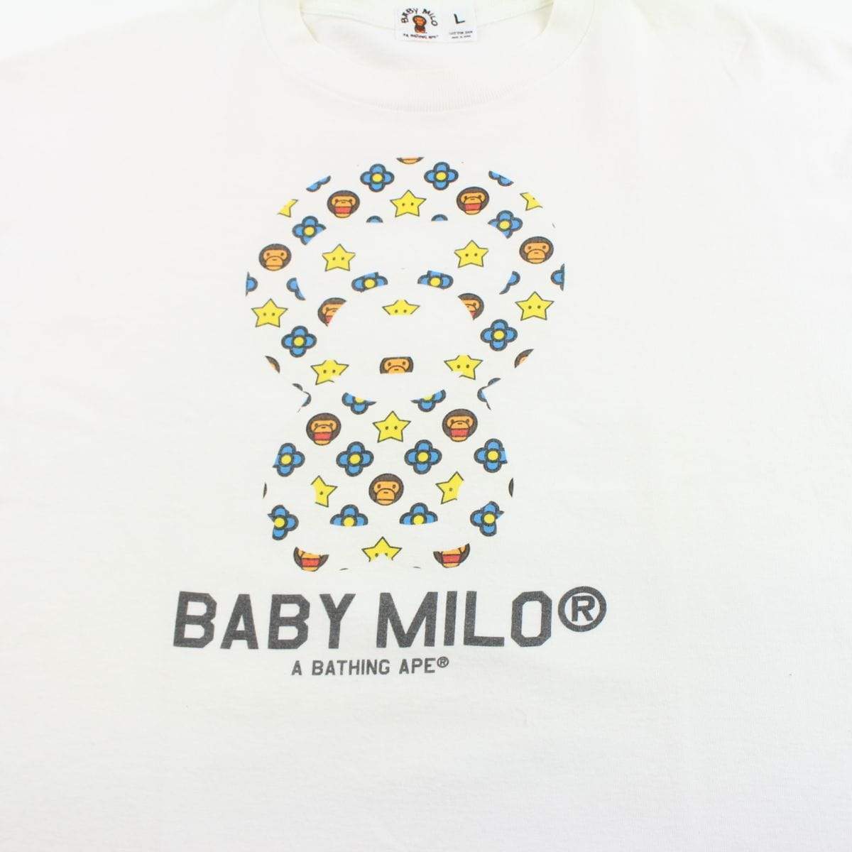 Bape Milo Star Monogram Milo Tee White - SaruGeneral