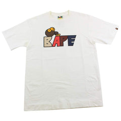 T-shirt Bape Text Sleeping Milo blanc