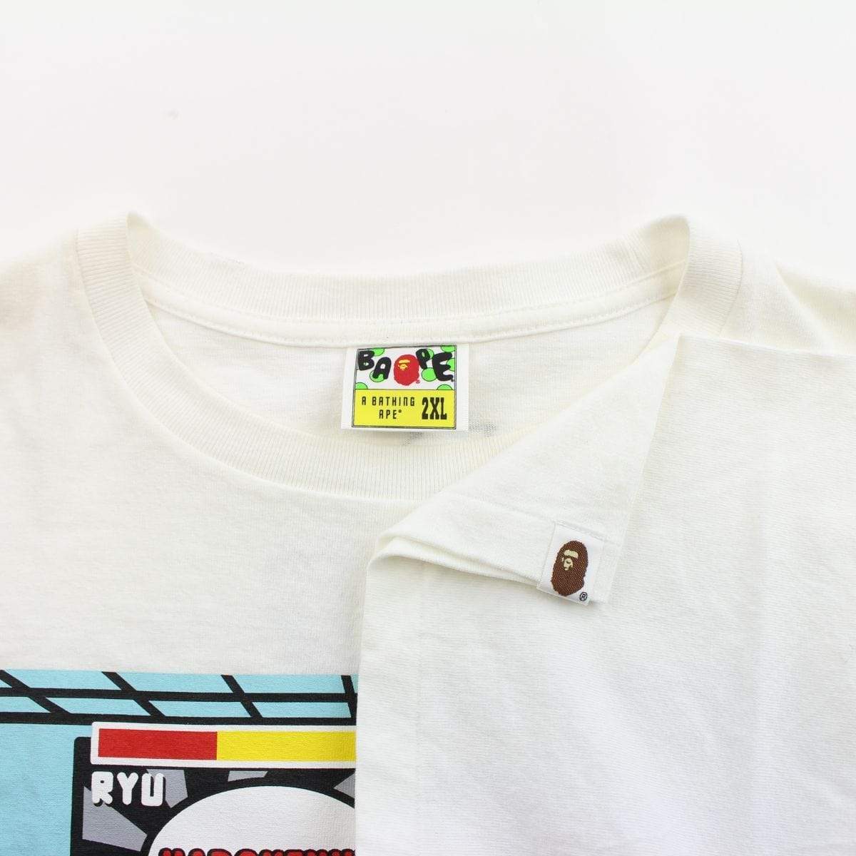 Bape Streetfighter Baby Milo Tee White - SaruGeneral