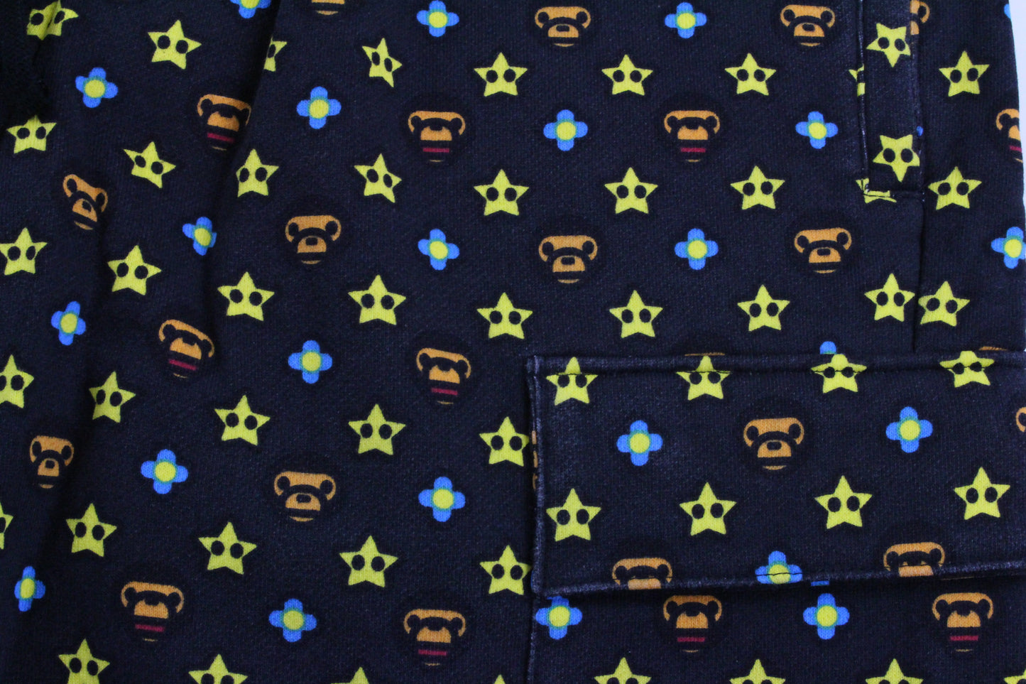 Bape Milo Star Monogram Shorts Black - SaruGeneral