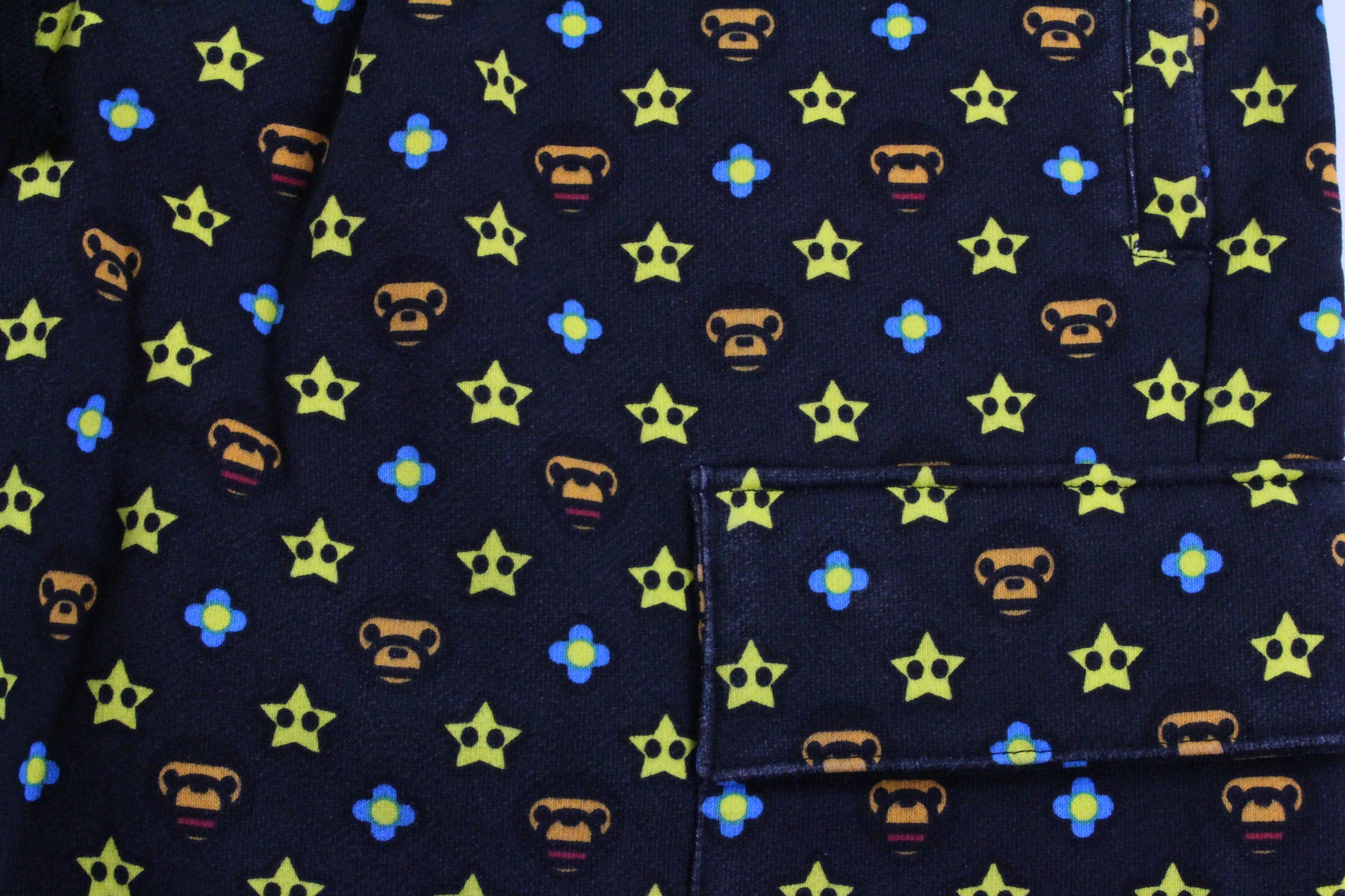 Bape Milo Star Monogram Shorts Black - SaruGeneral