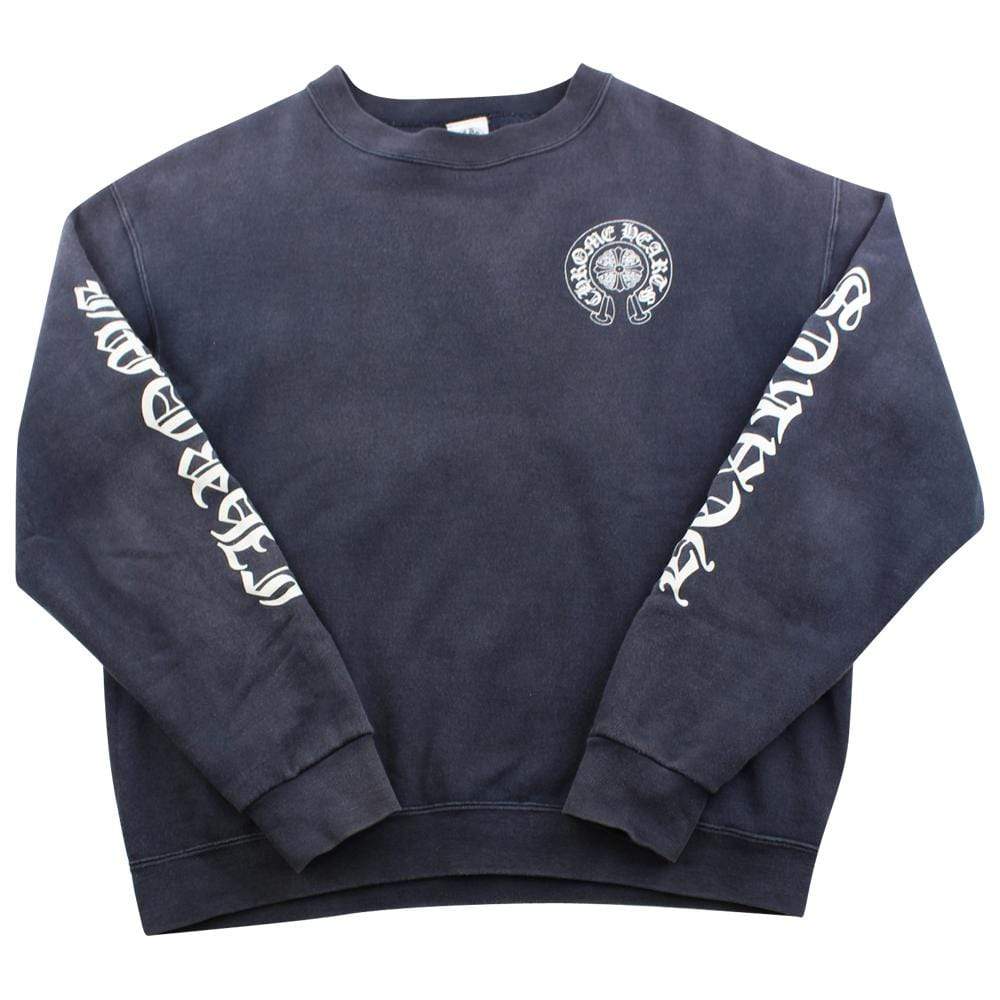 Chrome Hearts Logo Crewneck Black - SaruGeneral