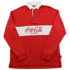 Maillot de rugby Coca Cola à manches longues rouge
