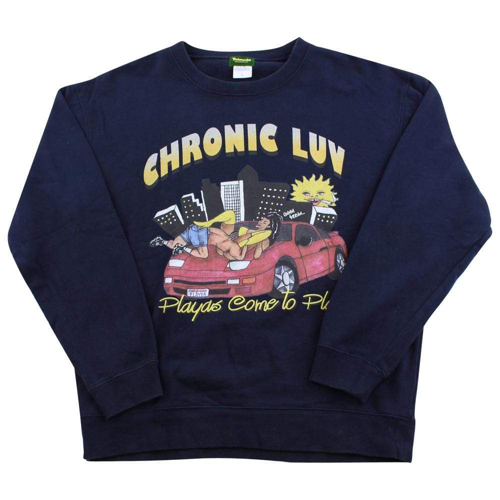 Chronic Luv Playas Crewneck Navy - SaruGeneral