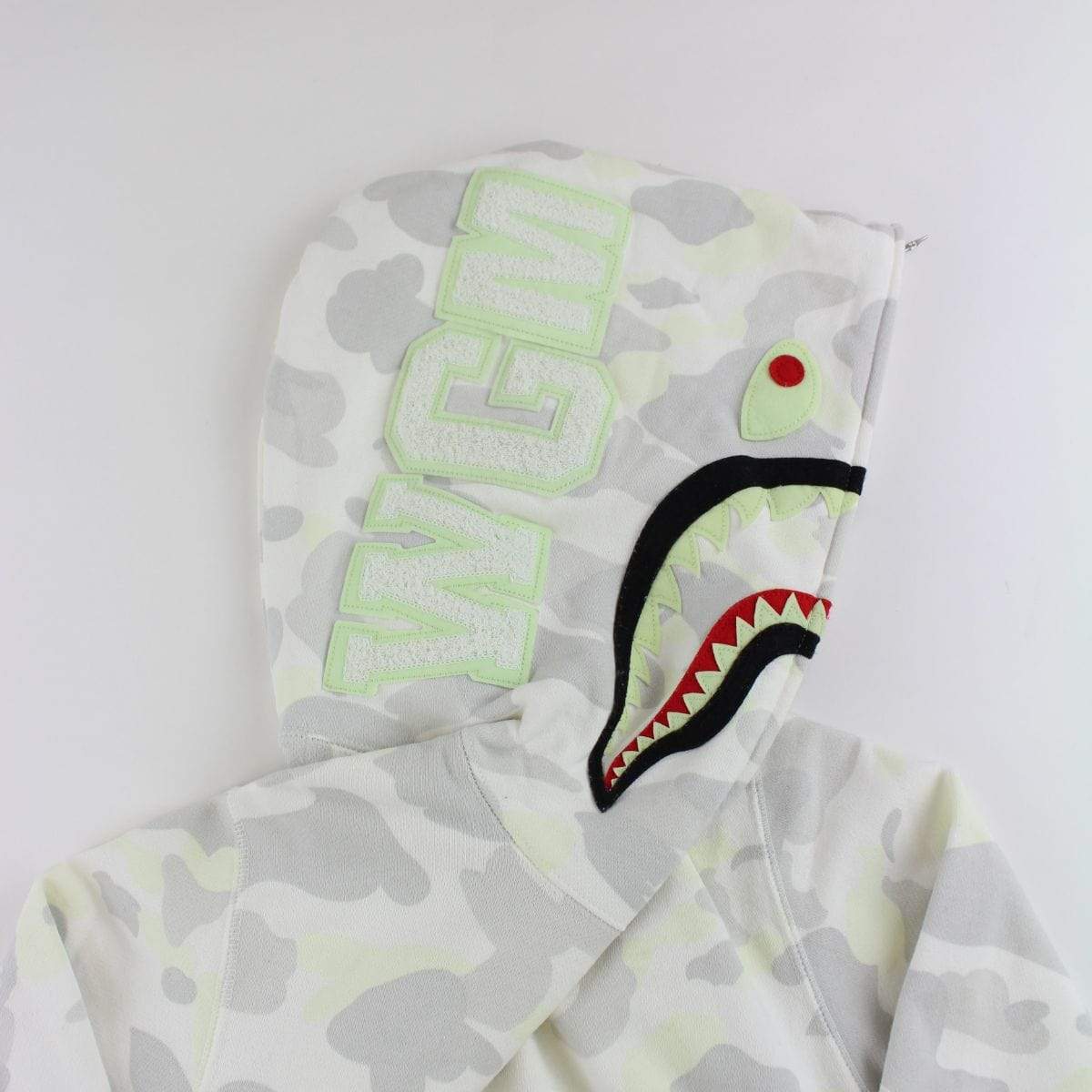 Bape White Camo Shark Hoodie - SaruGeneral