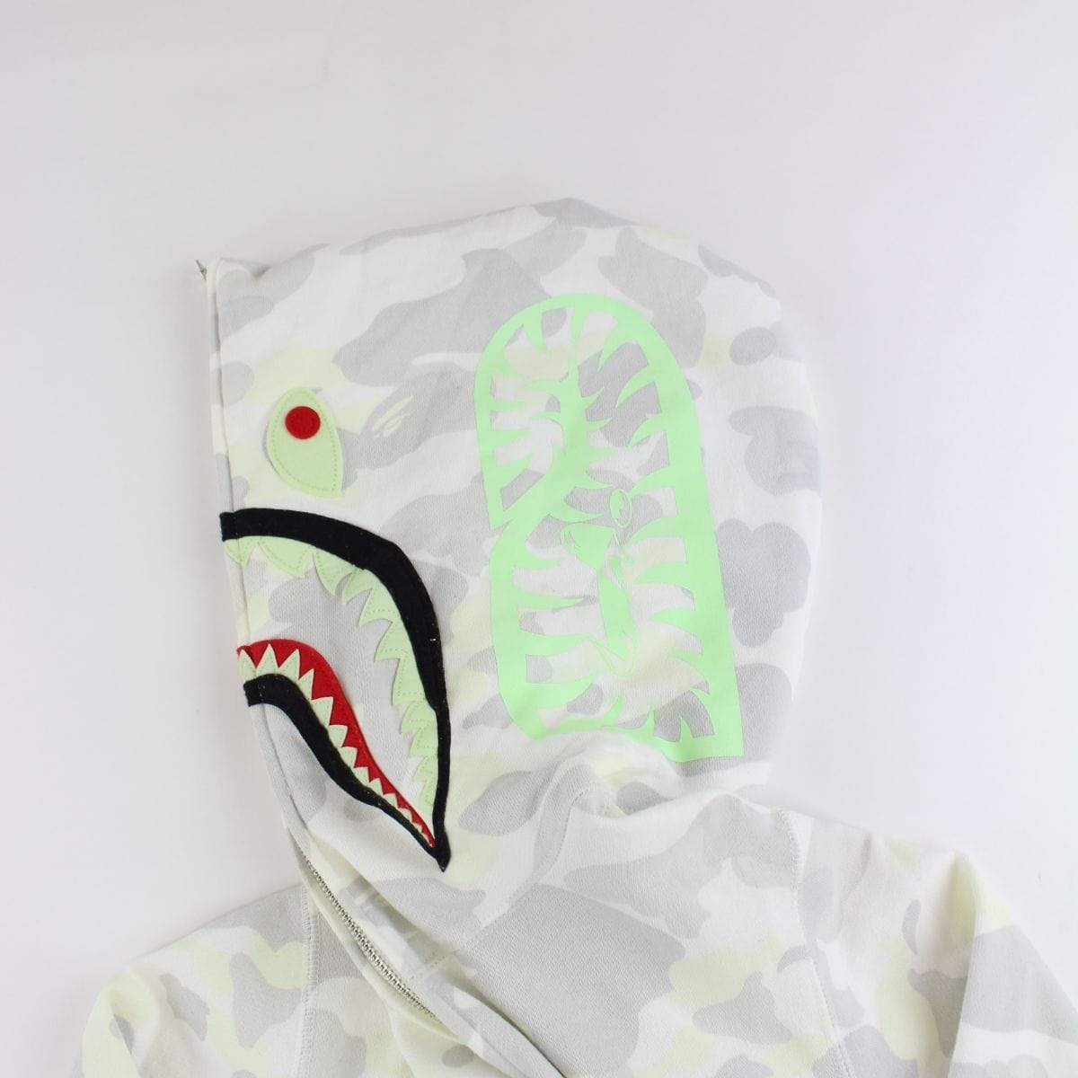 Bape White Camo Shark Hoodie - SaruGeneral