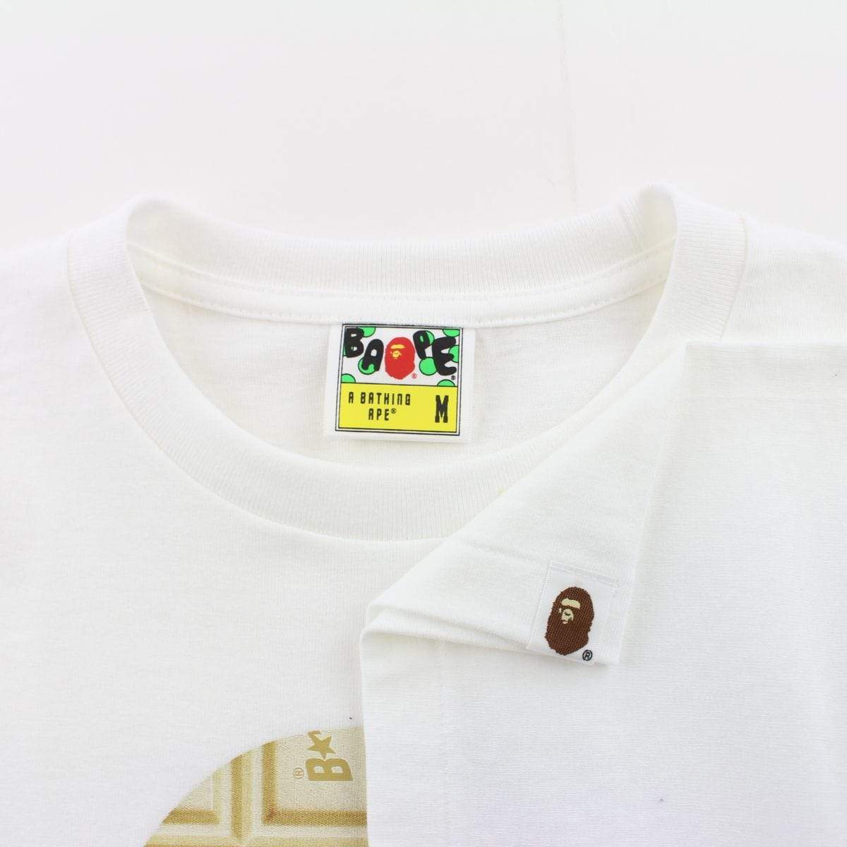 Bape White Chocolate Big Ape Logo Tee White - SaruGeneral