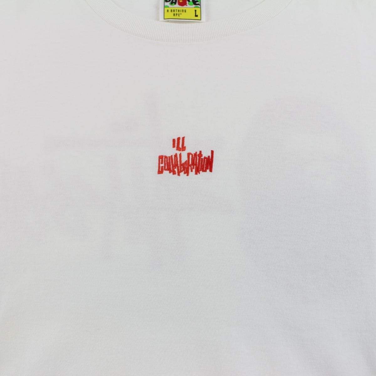 Bape x Stussy Ill Colaboration Tee White - SaruGeneral