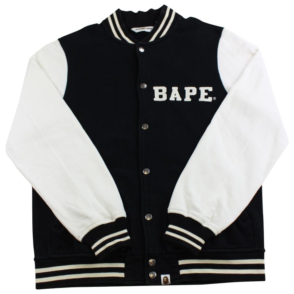 bape ASNKA woven college varsity jacket - SaruGeneral