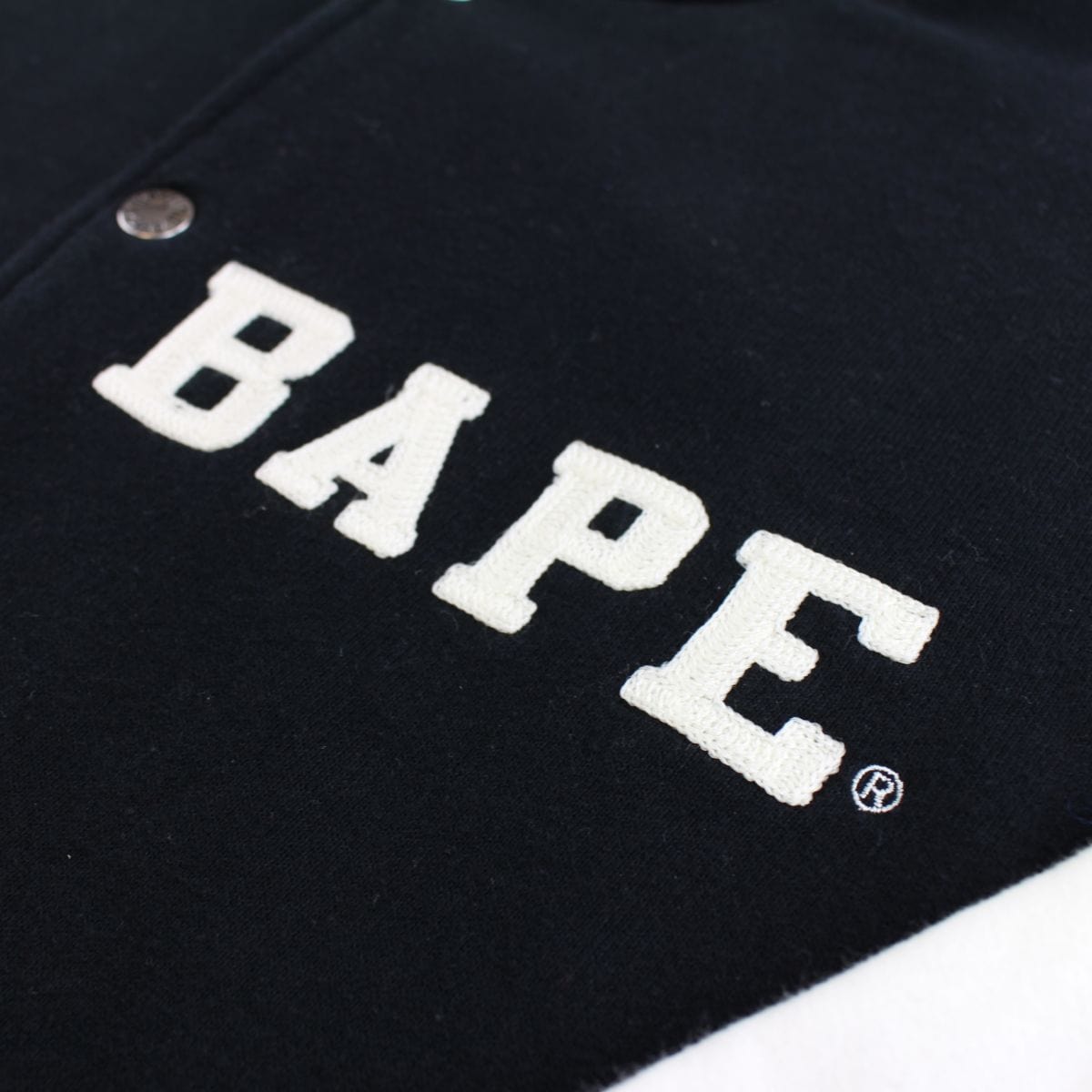 bape ASNKA woven college varsity jacket - SaruGeneral