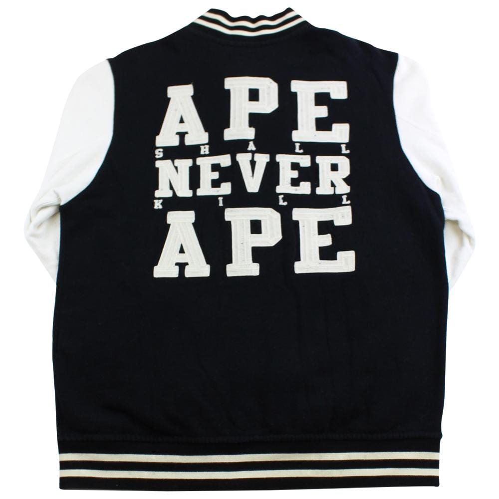 bape ASNKA woven college varsity jacket - SaruGeneral