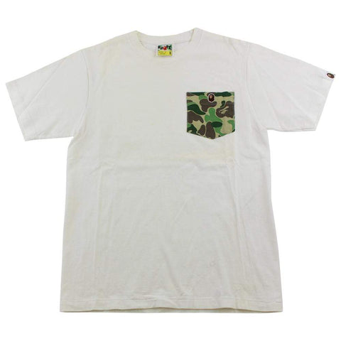 Bape ABC Green Camo Pocket Tee White