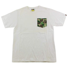 T-shirt à poche camouflage vert Bape ABC blanc