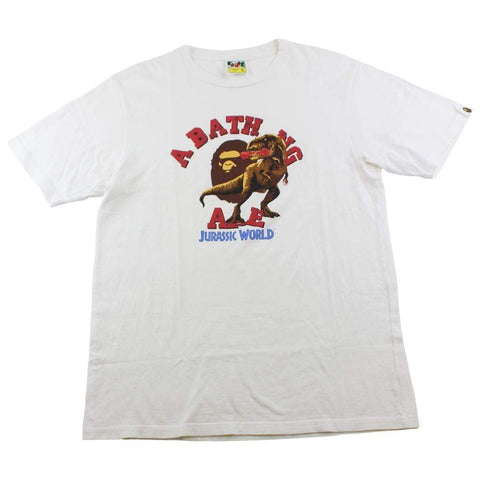 Bape x Jurassic World College Logo Tee White