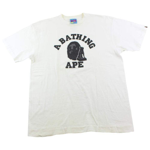 Bape nagoya Statue College Logo Tee White