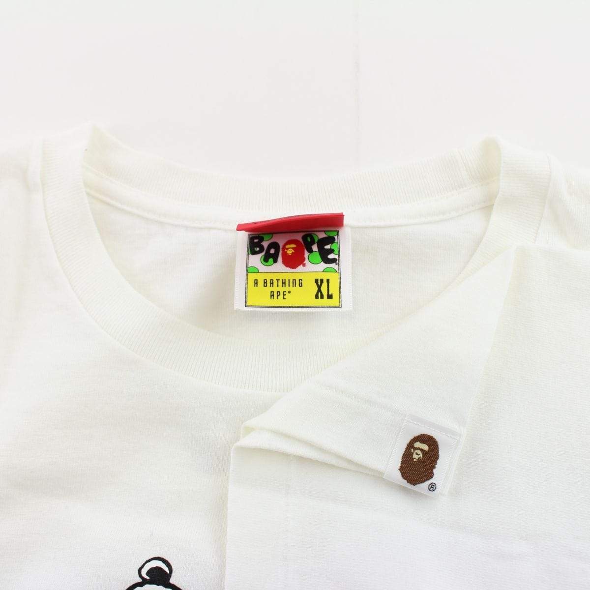 Bape x Snoopy Tartan Logo Tee White - SaruGeneral