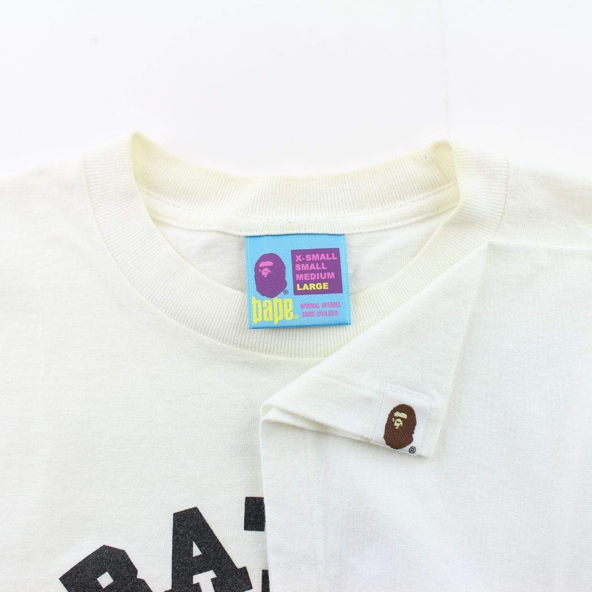 Bape nagoya Statue College Logo Tee White - SaruGeneral