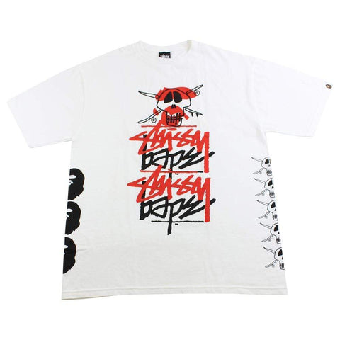 Bape x Stussy Tee White