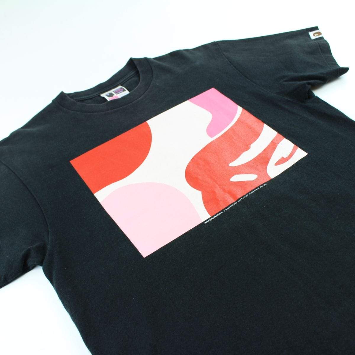 Bape Pink Camo Sqaure Logo Tee Black - SaruGeneral