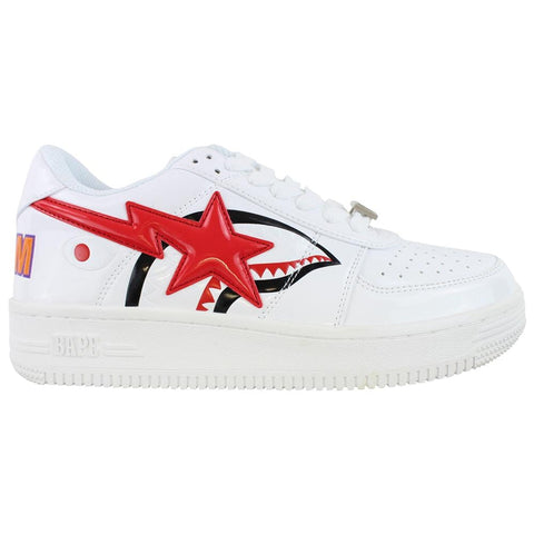 Bapesta Red Shark Face White