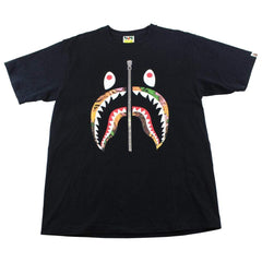 Bape Leaf Camo Shark Face Tee Black