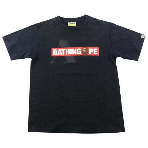 Bape Capital A Bathing Ape Logo Tee Black