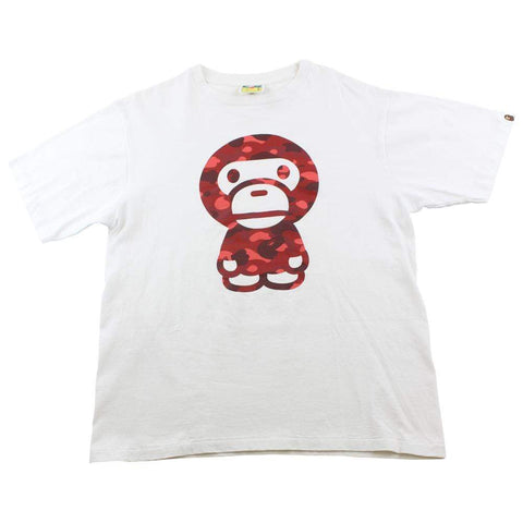 T-shirt Bape Red Camo Baby Milo blanc