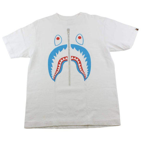 Bape Blue Face Shark Tee White