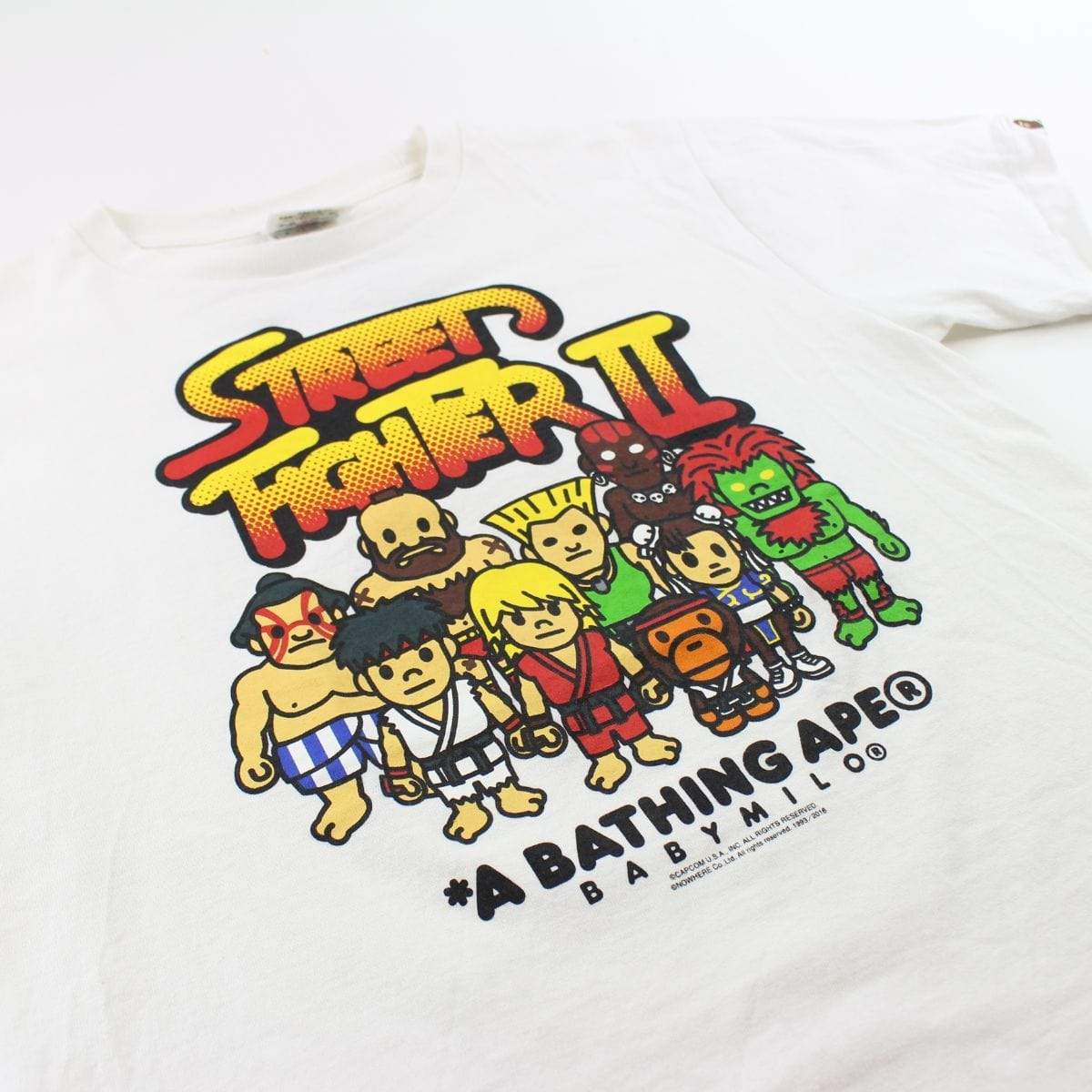 Bape x Street Fighter Logo Tee White - SaruGeneral