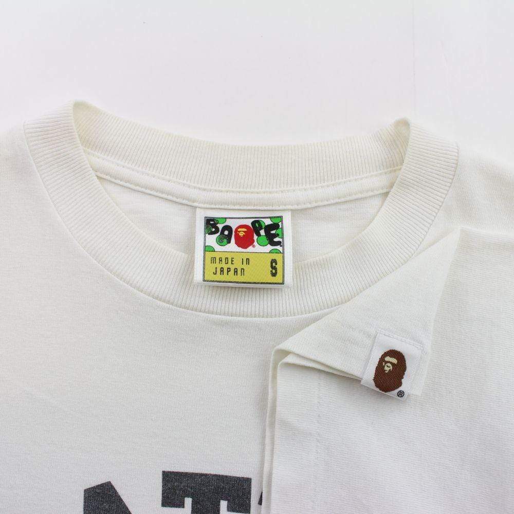 Bape Baby Milo waterfall College Logo Tee White - SaruGeneral