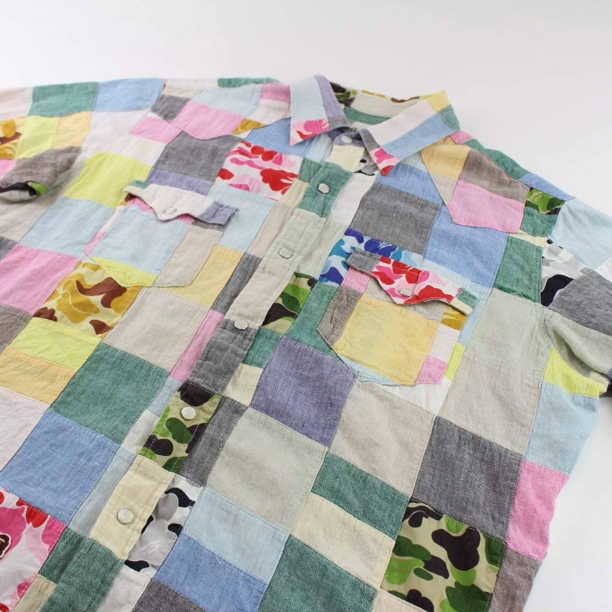 Bape Patchwork Multi Camo Shirt - SaruGeneral