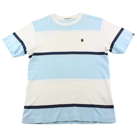 Bape Blue & White Stripe Tee