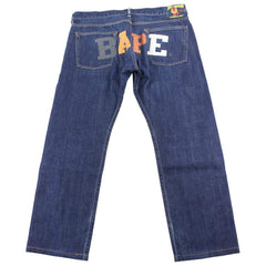 Jean en denim avec logo Bape