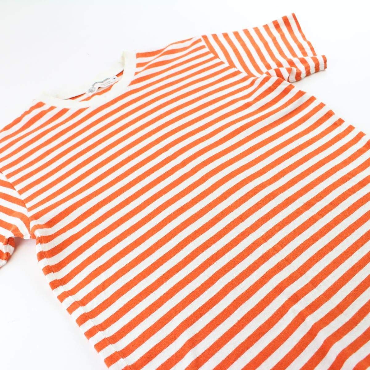 Bape Orange & White Stripe Tee - SaruGeneral