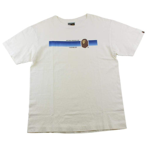 Bape A.S.N.K.A Blue Gradient Box Tee White