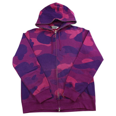 Bape violet camouflage entièrement zippé
