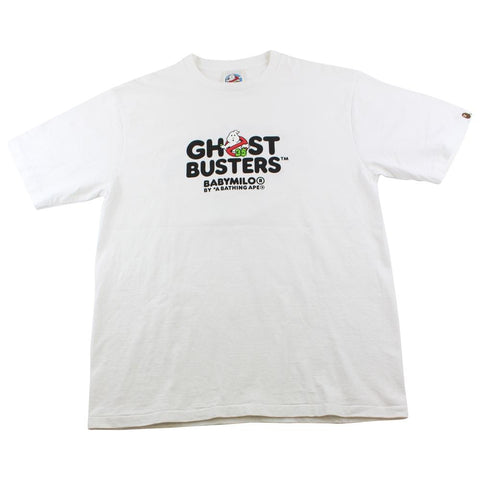 Bape x Ghost Busters Logo Tee White