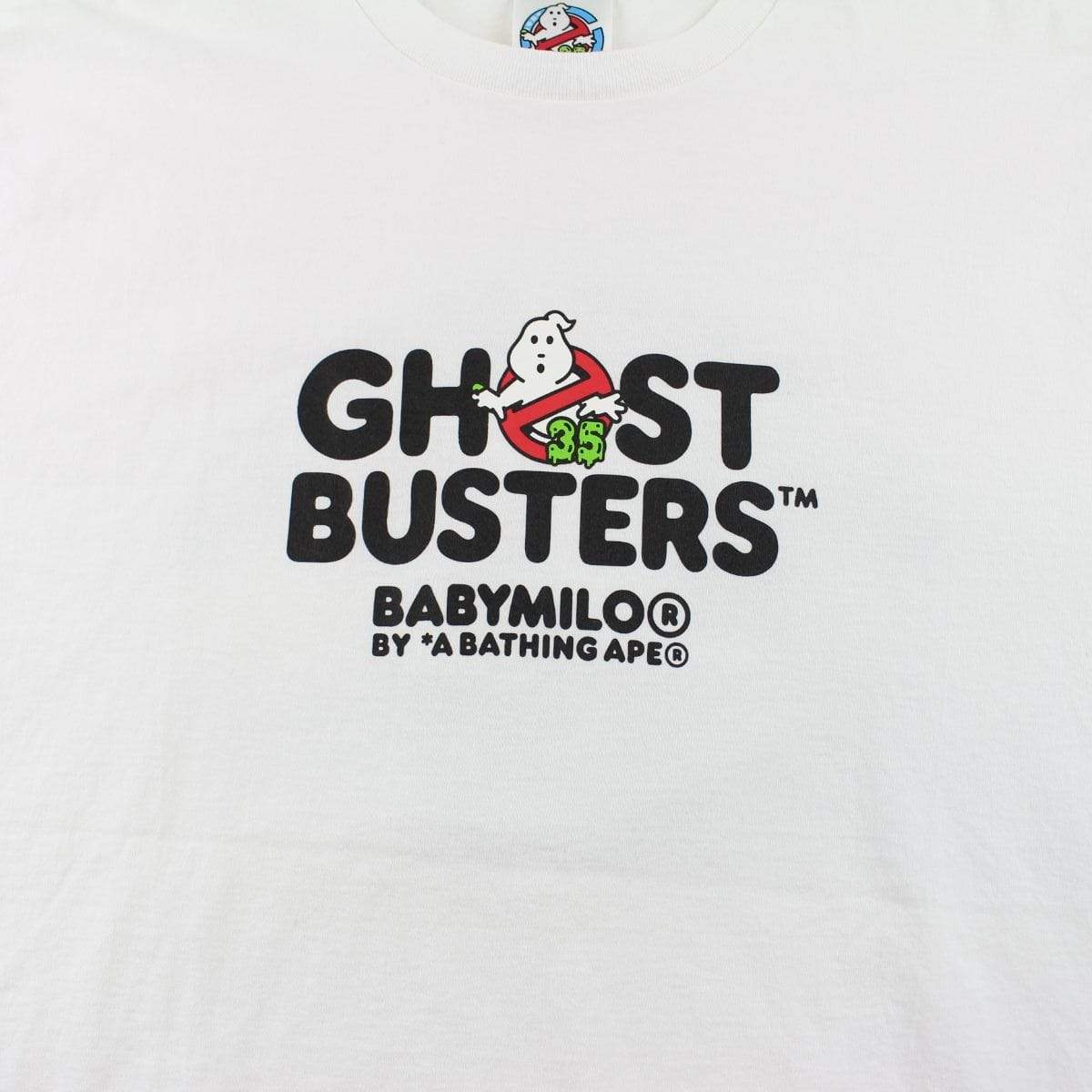 Bape x Ghost Busters Logo Tee White - SaruGeneral